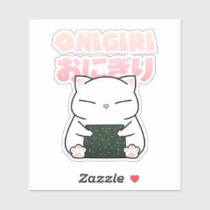 Rice Ball Sushi Cat Aufkleber