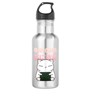 Rice Ball Sushi Cat Edelstahlflasche