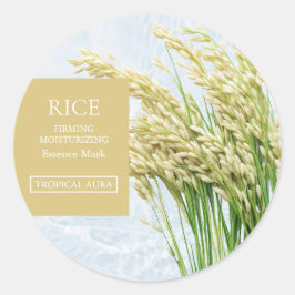 Rice Facial Mask Label Runder Aufkleber