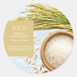 Rice Facial Mask Label Runder Aufkleber