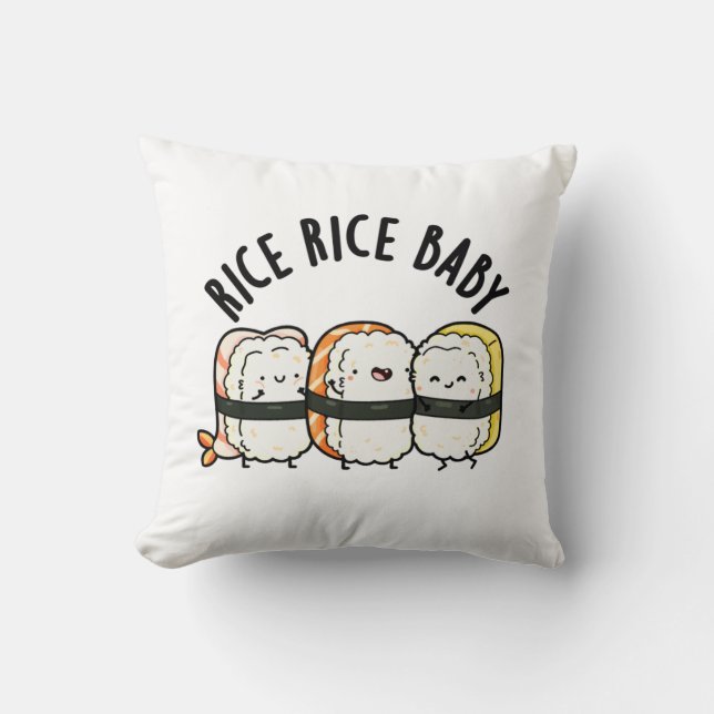 Rice Rice Baby Funny Sushi Food Puff Kissen (Vorderseite)