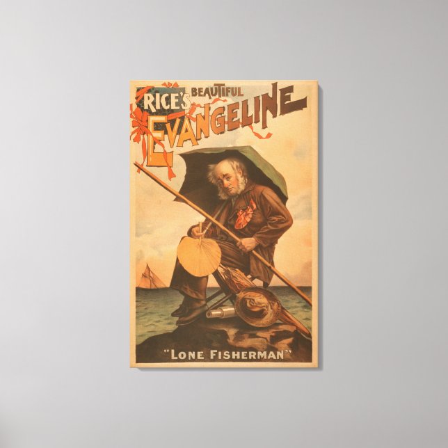 Rice's schöne Evangeline "Lone Fisherman" Leinwanddruck (Vorderseite)