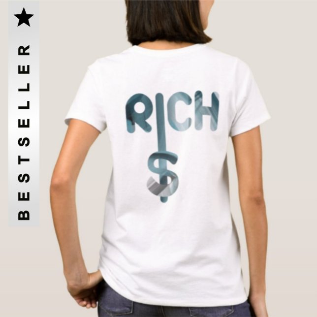 RICH Back Print T - Shirt Trend Abstrakt Blue Ocea (Von Creator hochgeladen)