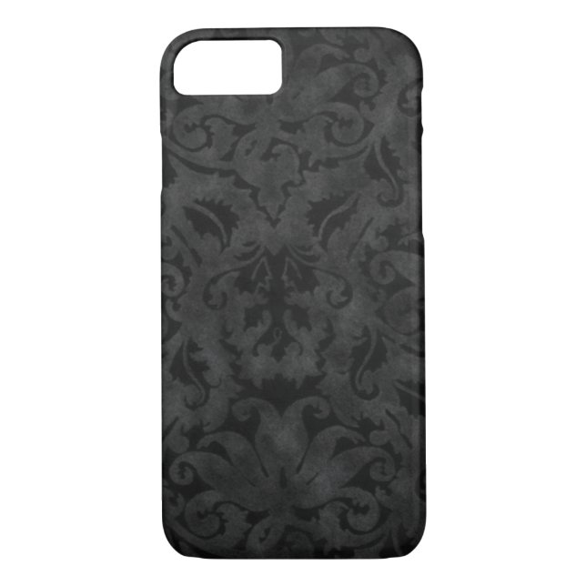 Rich Black Brocade Design Case-Mate iPhone Hülle (Rückseite)