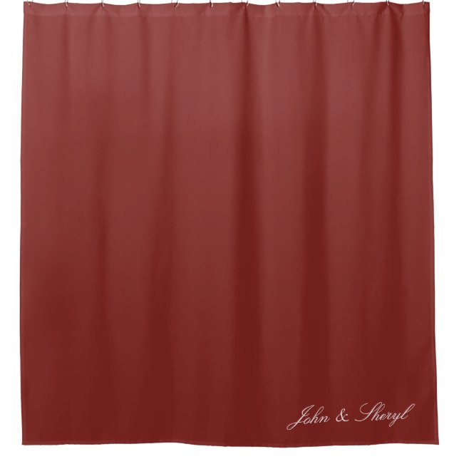 Rich Bourgogne Rouge Solide Couleur rideau de douc (Devant)