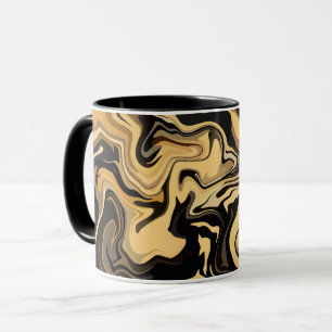 Rich Brown Wirbel mit goldenen Farben Tasse