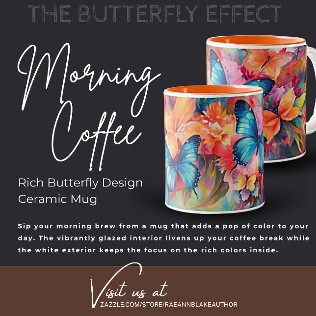 Rich Butterfly Design Keramik Tasse (Von Creator hochgeladen)