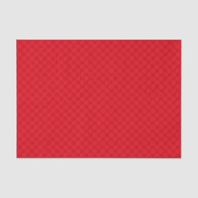 Rich Christmas Red Modern Karo Pattern Geschenkwra Seidenpapier (Vorderseite)
