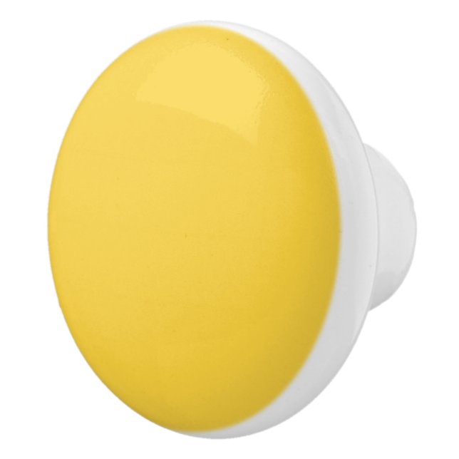 Rich Creamy Butter Yellow Trendy Mode Keramikknauf (Rechts)