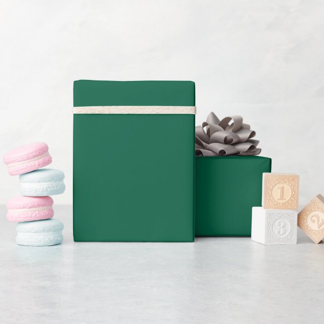 Rich Dark Green Wrapping Paper Geschenkpapier (Babyparty)