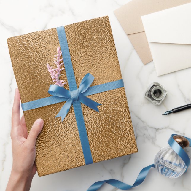 Rich Gold Glass Abstrakt Geschenkpapier (Schenken)