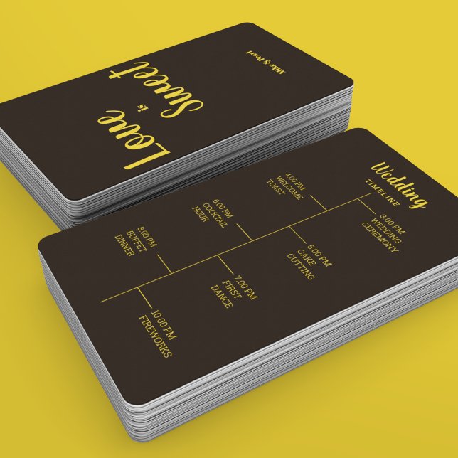 Rich Golden in Black Wedding Theme Fächer (Try out this wedding programs details hand fan which will be more useful to your guests for outdoor)