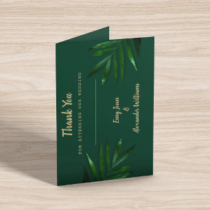 Rich Green Golden Theme Danke Karte