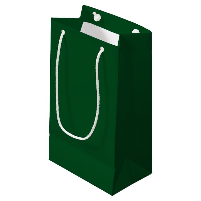 Rich Green (Solid) Kleine Geschenktüte (Vorderseite Schrägansicht)