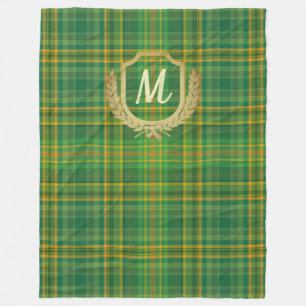 Rich Green Tartan (Kariert) Custom Fleecedecke