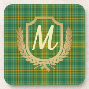 Rich Green Tartan (Kariert) Custom Getränkeuntersetzer