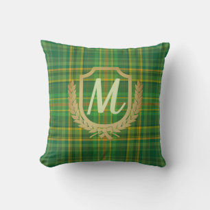 Rich Green Tartan (Kariert) Custom Kissen
