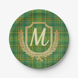 Rich Green Tartan (Kariert) Custom Pappteller