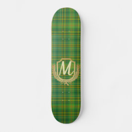 Rich Green Tartan (Kariert) Custom Skateboard