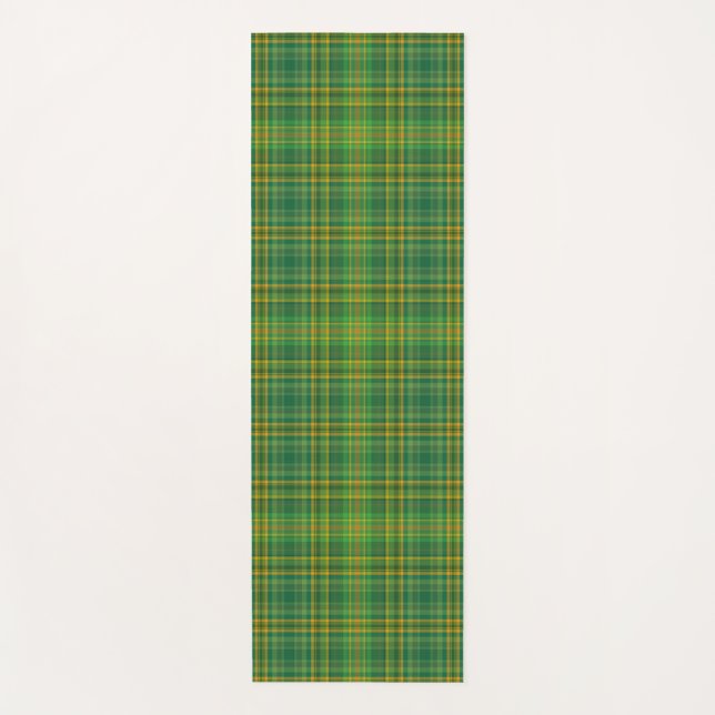 Rich Green Tartan (Kariert) Yogamatte (Vorderseite)