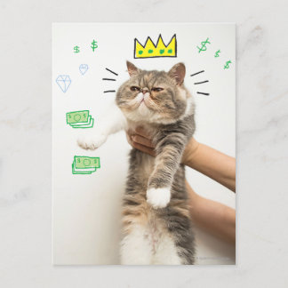 Rich King Cat Postkarte