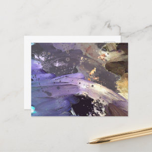 Rich Lavendel Abstrakt Art individuell anpassbare  Postkarte