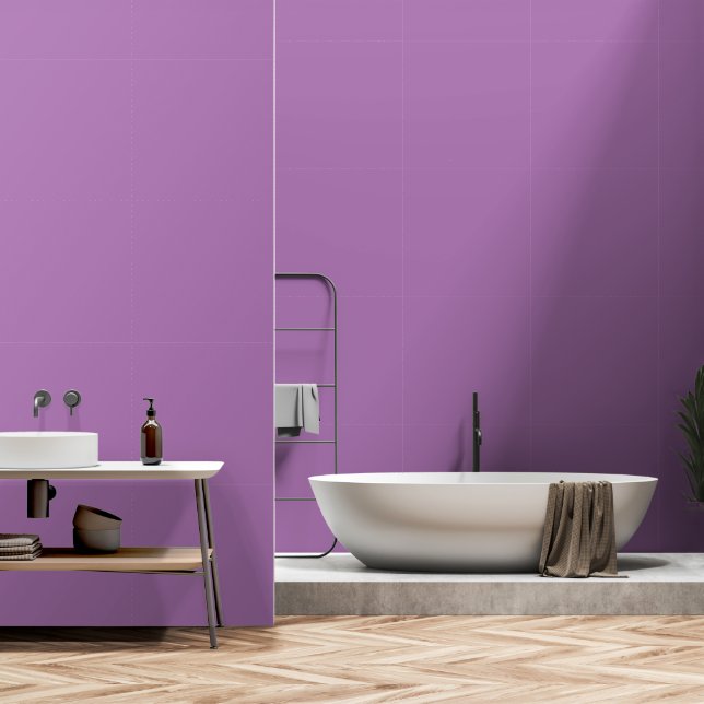 Rich Lila Lavender Simple Elegante Tapete (Badezimmer)