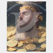 Rich Man Rune Fleece Blanket |Feoh Fehu Viking