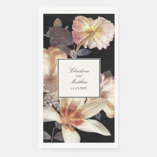 Rich Moody Floral Elegant Wedding Serviette