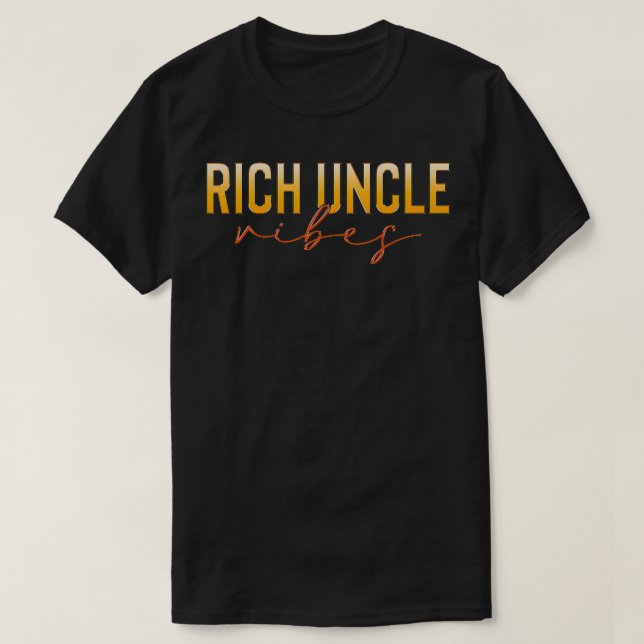 Rich Oncle Vibes Fabulous Oncle Family Matching T-Shirt (Design vorne)