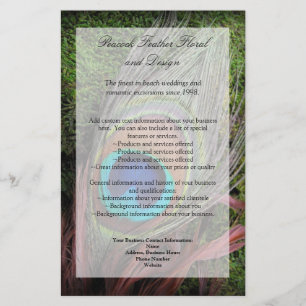 Rich Peacock Feather mit grünem Moss Flyer