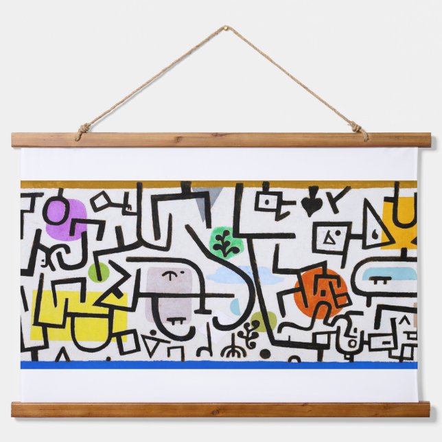 Rich Port, Paul Klee Wandteppich Mit Holzrahmen (Vorne)