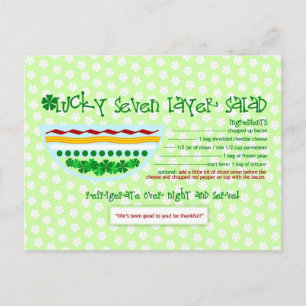 Rich Recipes LUCKY SIVEN LAYER SALAD Postkarte