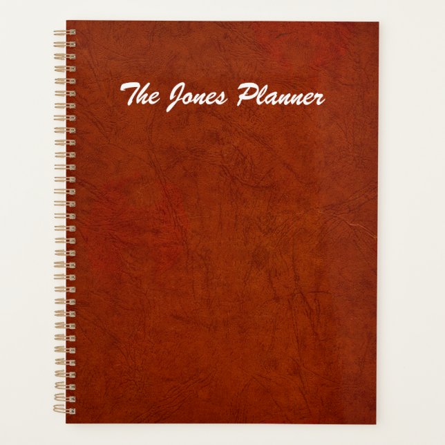 Rich Red Abstrakt Textrahmen Planer (Vorderseite)