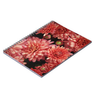 Rich Red Chrysanthemas Notizblock