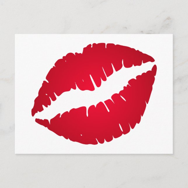 Rich Red Lipstick Postkarte (Vorderseite)