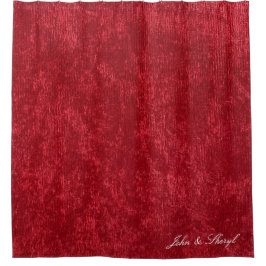 Rich Red Velvet Style Duschvorhang