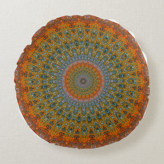 Rich Reds India Mandala Round Throw Kissen