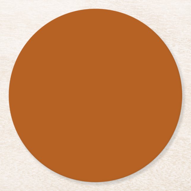 Rich sienna braune Farbe bereit, um die Farbe anzu Runder Pappuntersetzer (Vorderseite)