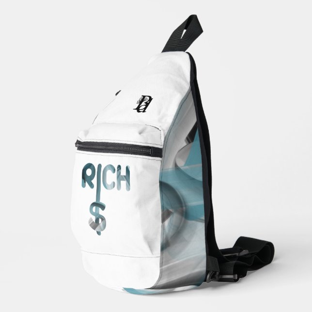 RICH Sling Bag Trend Abstrakter Blauer Ozean (Rechte Ecke)