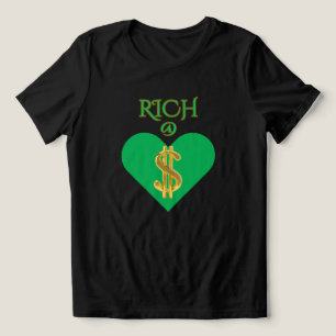 RICH SOUL GREEN BLACK RICH@HEART GRAPHIC DAMEN Tri-Blend SHIRT