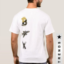 RICH T - Shirt Trend Abstrakte Kunst Schwarz-weiß