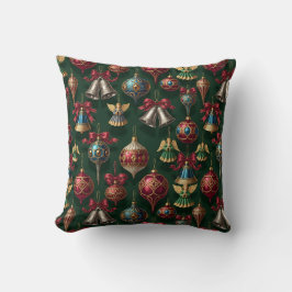 Rich Traditional Red Gold Ornament Bauble Design Kissen