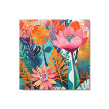 Rich und lebendig florales Acryl, fett botanisch