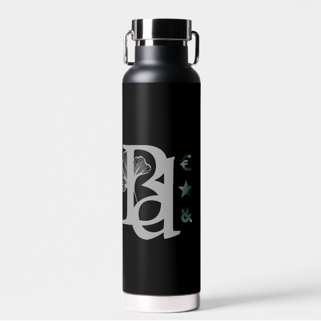 RICH Wasserflasche Trend Abstrakt Art Grün Trinkflasche (Vorne)