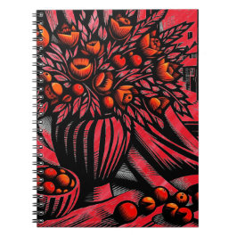 Rich Woodcut-inspiriertes Design Notizblock