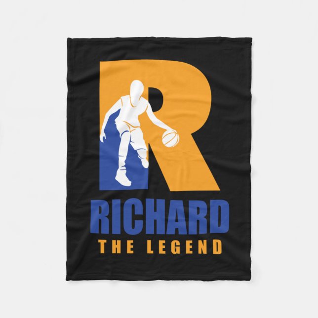 Richard Custom Player Basketball Ihr Name The Leg Fleecedecke (Vorderseite)