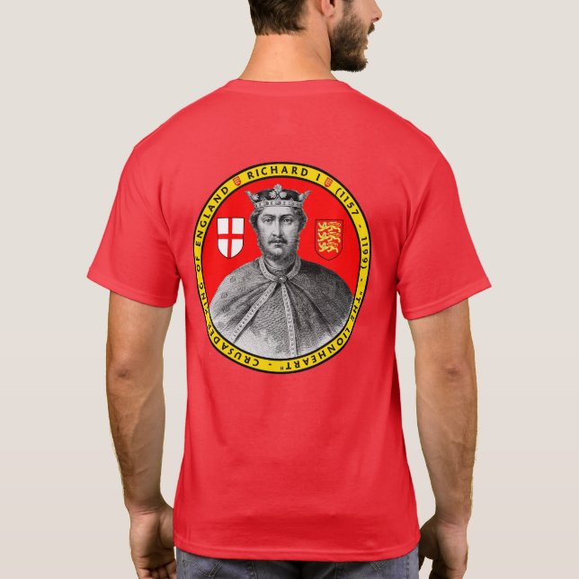 Richard das Lionheart Porträt-Siegel-Shirt T-Shirt (Rückseite)