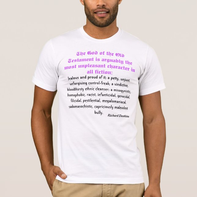 Richard Dawkins "die GOTT Wahnvorstellung " T-Shirt (Vorderseite)