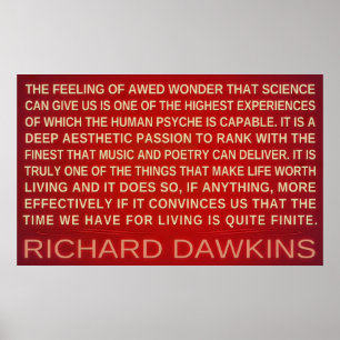 Richard Dawkins Wunderwissenschaft gibt uns ein Poster